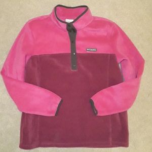 COLUMBIA PINK PULL OVER FLEECE